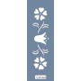 UA10 Floral UA Seri Stencil 10x25cm