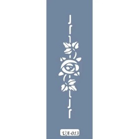 UA13 Floral UA Seri Stencil 10x25cm