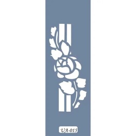 UA15 Floral UA Seri Stencil 10x25cm