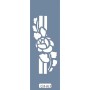 UA15 Floral UA Seri Stencil 10x25cm