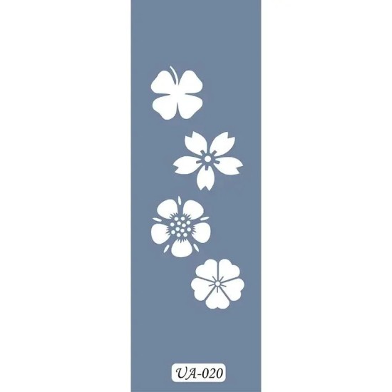 UA20 Floral UA Seri Stencil 10x25cm
