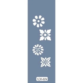 UA24 Çiçek UA Seri Stencil 10x25cm