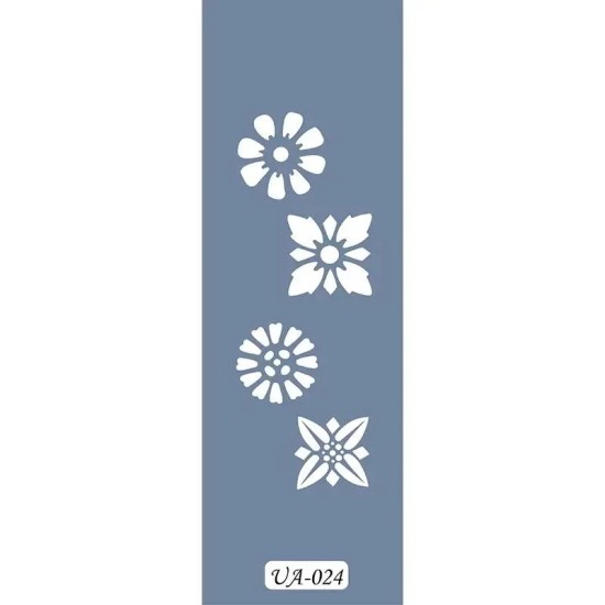 UA24 Çiçek UA Seri Stencil 10x25cm