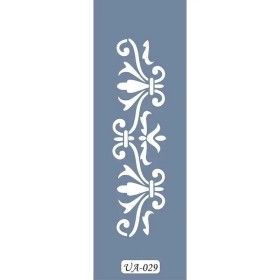 UA29 Floral UA Seri Stencil 10x25cm