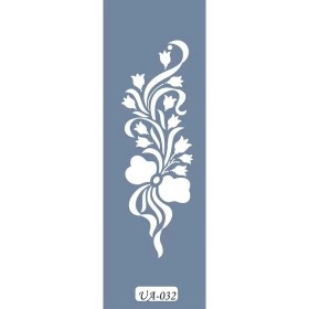 UA32 Floral UA Seri Stencil 10x25cm