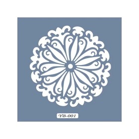 YB01 Mandala Model Yuvarlak Seri Stencil 22x22cm