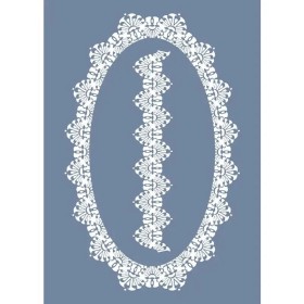 DS15 Oval Dantel Model Stencil 25x35cm