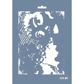 MA05 Mix Media Soyut Desen Stencil 21x29cm