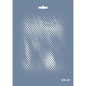 MA24 Mix Media Geometrik Nokta Stencil 21x29cm