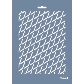 MA40 Mix Media Geometrik Desen Stencil 21x29cm