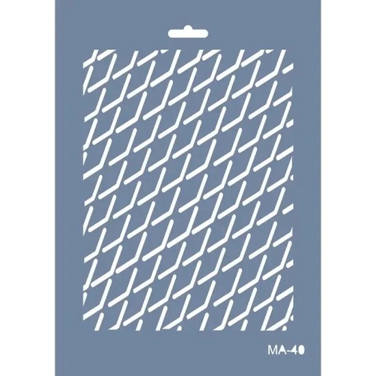 MA40 Mix Media Geometrik Desen Stencil 21x29cm