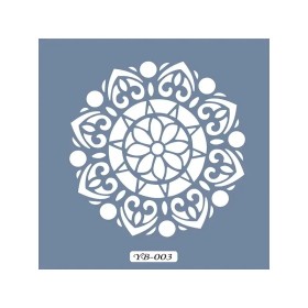 YB03 Mandala Model Yuvarlak Seri Stencil 22x22cm