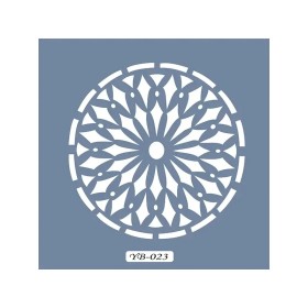 YB23 Mandala Model Yuvarlak Seri Stencil 22x22cm