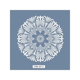 YB71 Mandala Model Yuvarlak Seri Stencil 22x22cm