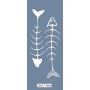 MU08 Mix Media Balık İskeleti Stencil