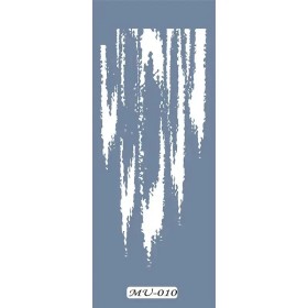 MU10 Mix Media Soyut Dikey Stencil