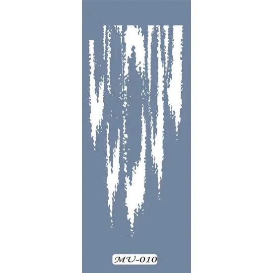 MU10 Mix Media Soyut Dikey Stencil