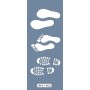 MU22 Mix Media Ayak İzi Stencil