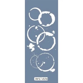 MU26 Mix Media Yuvarlak Lekeler Stencil