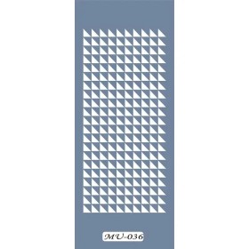 MU36 Mix Media Geometrik Desen Stencil