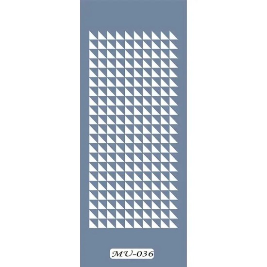 MU36 Mix Media Geometrik Desen Stencil