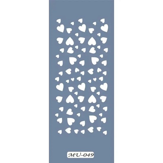 MU49 Mix Media Kalp Stencil