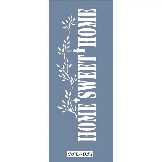 MU51 Mix Media Home Sweet Home Stencil