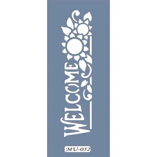 MU52 Mix Media Welcome Stencil