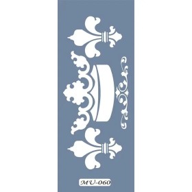 MU60 Mix Media Dekoratif Desen Stencil