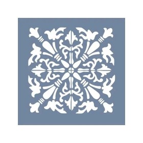 EHD40 Fayans Model Desenli Kare Stencil 25x25 cm