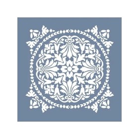 EHD02 Fayans Model Çiçekli Stencil 25x25 cm