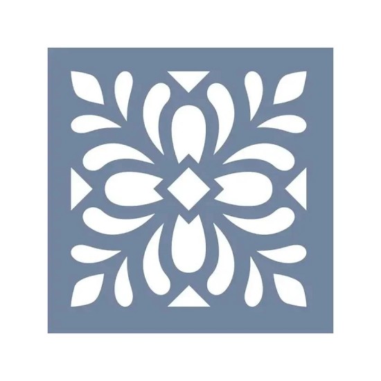 EHD13 Fayans Model Floral Geometrik Stencil 40x40 cm