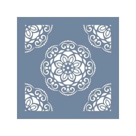 EHD14 Fayans Model Geometrik Mandala Stencil 45x45 cm