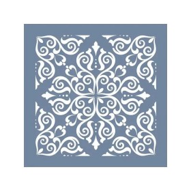 EHD15 Fayans Model Floral Desen Stencil 20x20 cm