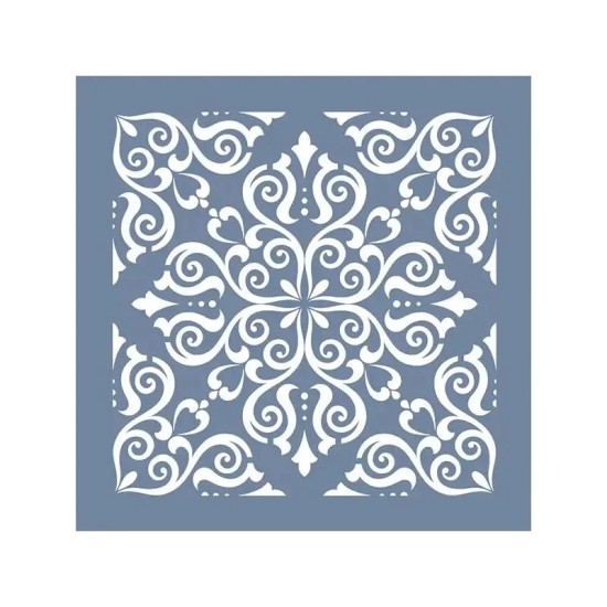 EHD15 Fayans Model Floral Desen Stencil 20x20 cm