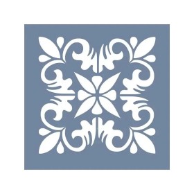 EHD28 Fayans Model Floral Yaprak Stencil 33x33 cm