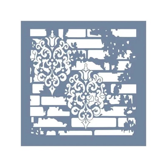 GCS003 Kolaj Model Grunge Duvar Stencil 45x45cm