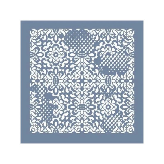 GCS006 Kolaj Model Grunge Duvar Stencil 45x45cm