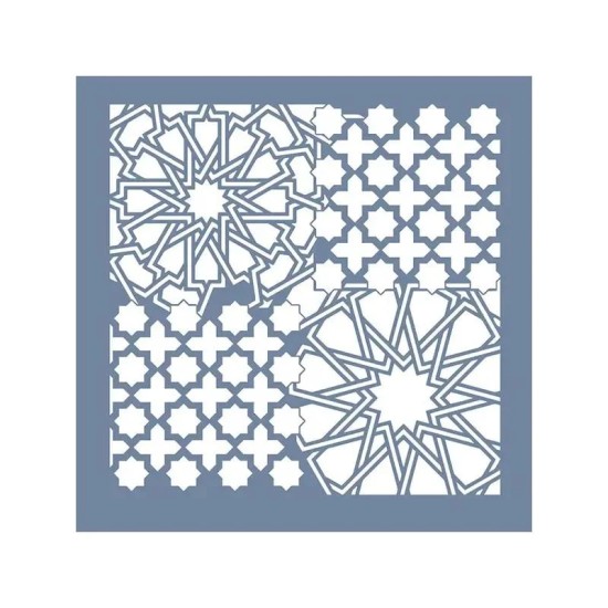 GCS010 Kolaj Model Grunge Duvar Stencil 45x45cm
