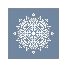 EHD66 Mandala Model Çiçek Stencil 30x30 cm
