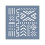 ÇES01 Etnik Model Geometrik Desen Stencil 40x40cm