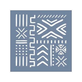 ÇES01 Etnik Model Geometrik Desen Stencil 60x60cm