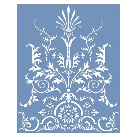 EHD68 Göbek Model Floral Stencil 40x50cm