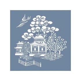 EHBÇ04 Japon Bahçesi Desen Stencil 45x45cm