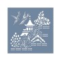 EHBÇ05 Japon Bahçesi Desen Stencil 45x45cm