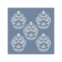 EHBL05 Blue Blanc Vazo Desen Stencil 45x45cm