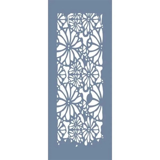 EHBR02 Yaprak Desen Stencil 10x25cm