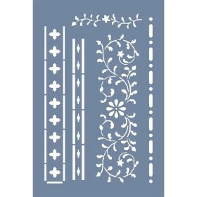 EHBR23 Bordür Desen Stencil 30x45cm