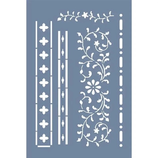 EHBR23 Bordür Desen Stencil 30x45cm