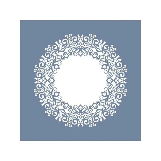 EHÇV04 Çiçek Çerçeve Desen Stencil 25x25cm